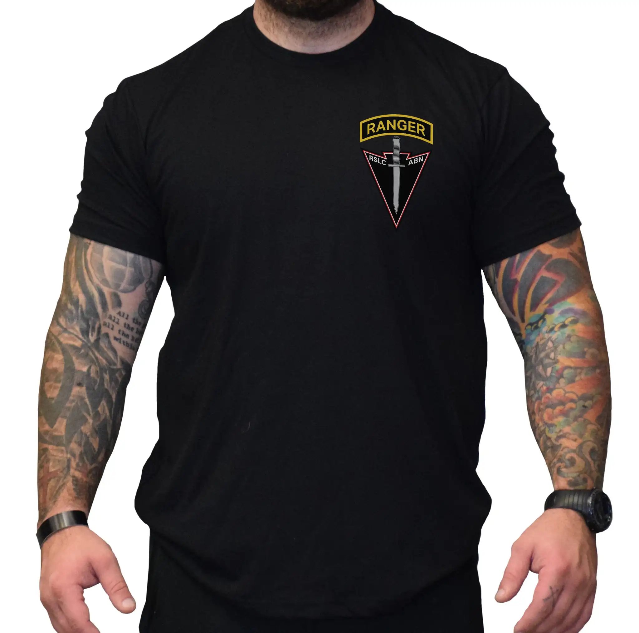 US Army Ranger RSLC Logo T-Shirt 100% Cotton O-Neck Summer Short Sleeve Casual Mens T-shirt Size S-3XL