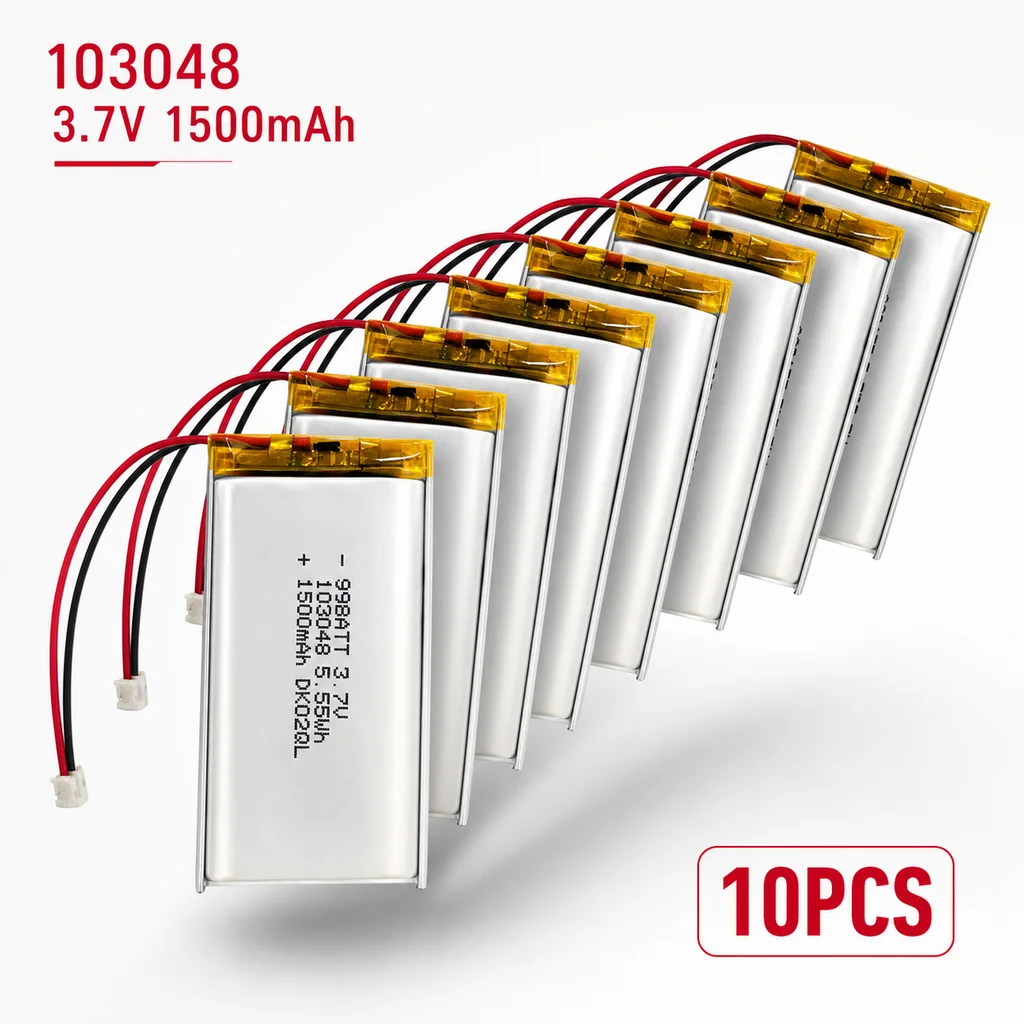 Lithium Polymer Battery 103050 103048 3.7V 1500mAh LiPo Replacement Cell for DVD Camera Scanner Translator Game Machine