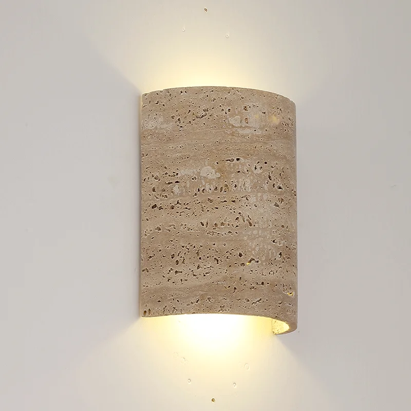 Vintage Natural Stone Art Decoration Wall Lamp Bedroom Decor Sconce Home-appliance Outdoor Courtyard Waterproof LED Wall Lights