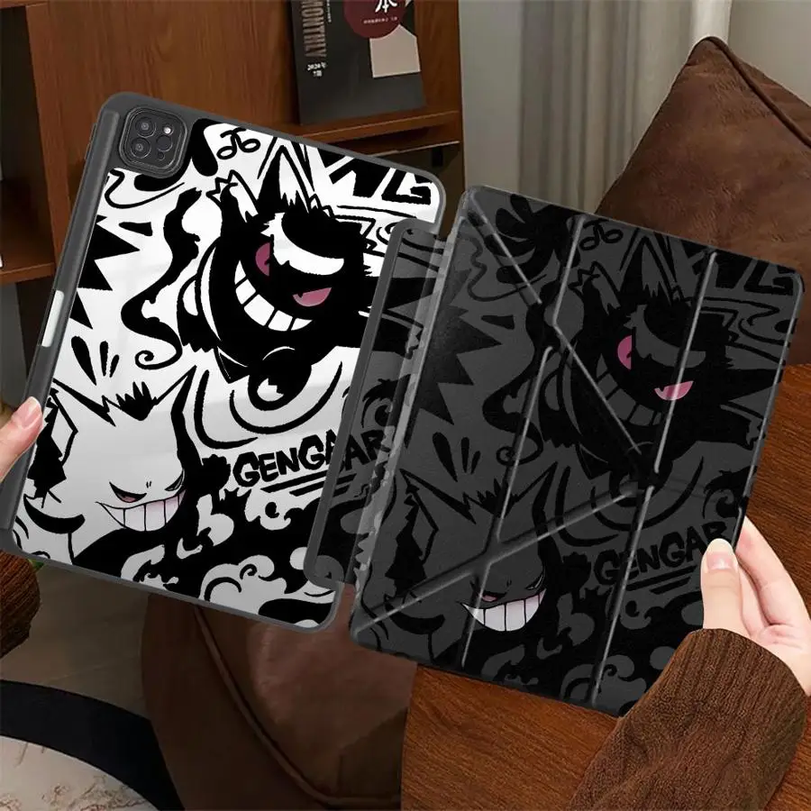 Pokemon Cool Gengar Tablet Case For iPad Air 4 5 M3 M2 1 2 M4 11inch Pro 11th 10th 9th 8th 7th 12.9inch Mini 6 7 Pro 2025 Holder