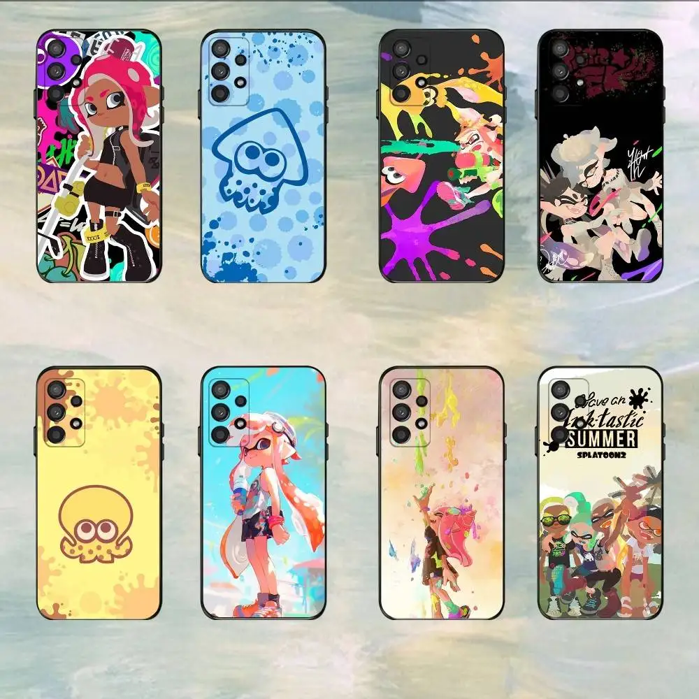 Game S-Splatoon Phone Case For Samsung Galaxy S9 S10 S21 S22 S23 S24 S25 S26 Ultra Plus Lite FE 4 Soft Silicone Smartphone Cover