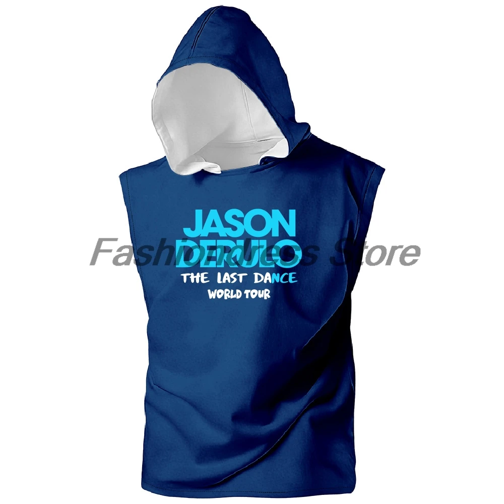 Jason Derulo Last Dance World Tour 2026 Sleeveless Hoodie Women Men Outdoor Hooded Tank Tops Unisex Sport Gym Vest