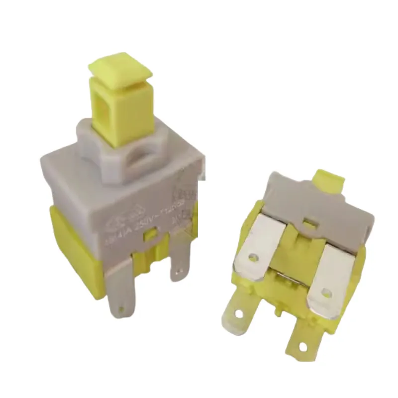 1pcs new 100% import Taiwan E-Switch PA512C self-locking switch 4pin dishwasher vacuum cleaner power button switch 16A 250V