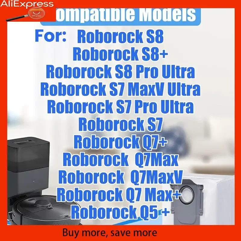 A67Z Dust Bags For Roborock Q5 Q5+ Q7 Q7+ Q7 Max Q7 Max+ Q8 Max+ S7 Maxv Ultra S8+ S8 Pro Ultra Vacuum Cleaner Parts