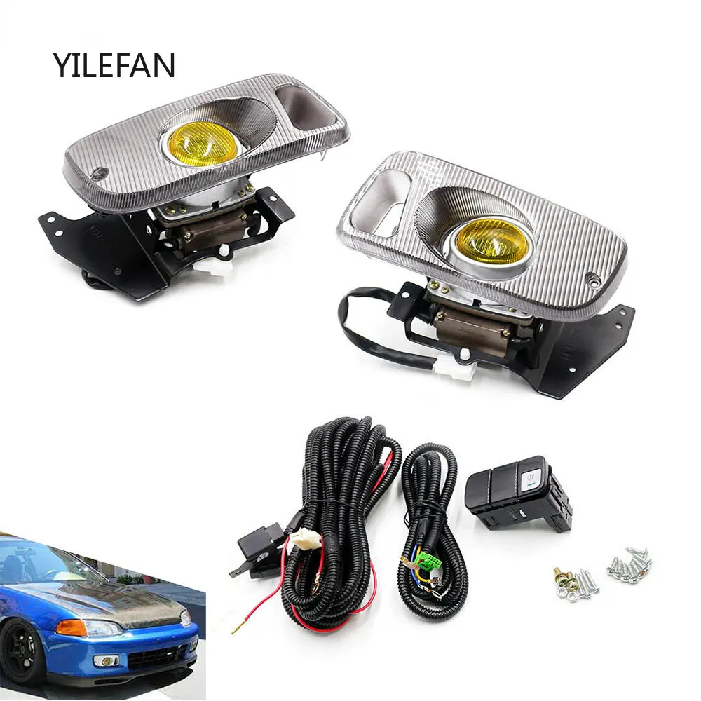 Honda Civic 92-95 Fog Light Bumper Lamp 2/3D EG D15 D16 1.5/1.6 For Left Right Fog lights Fog lamp Driving Lamp Car lights