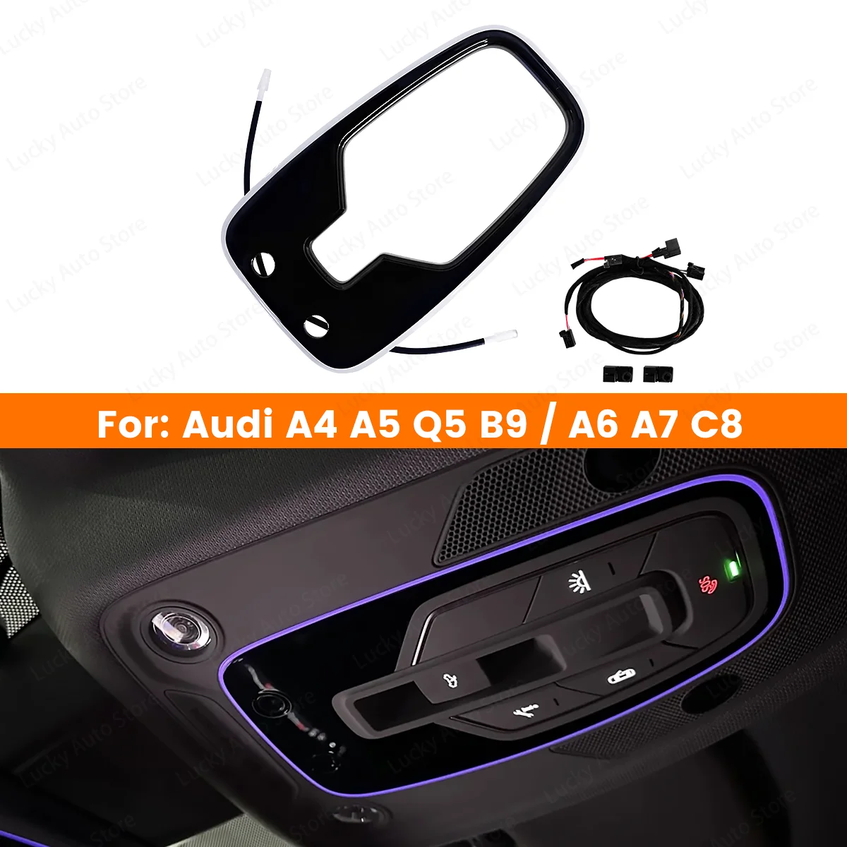 Roof RGB Decorative Lamp Upgrade Refit New LED Reading Light 32 Colors Ambient Light For Audi A4 A5 Q5 B9 A6 A7 C8 Auto Car