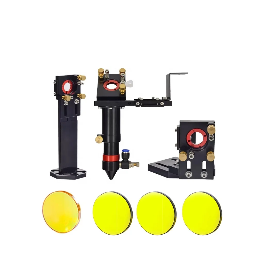 Factory Price Co2 Laser Head Set FL 50.8/63.5/101.6mm Focus Lens Co2 Laser Mirror Mount Holder Mechanical Spare for Equipment
