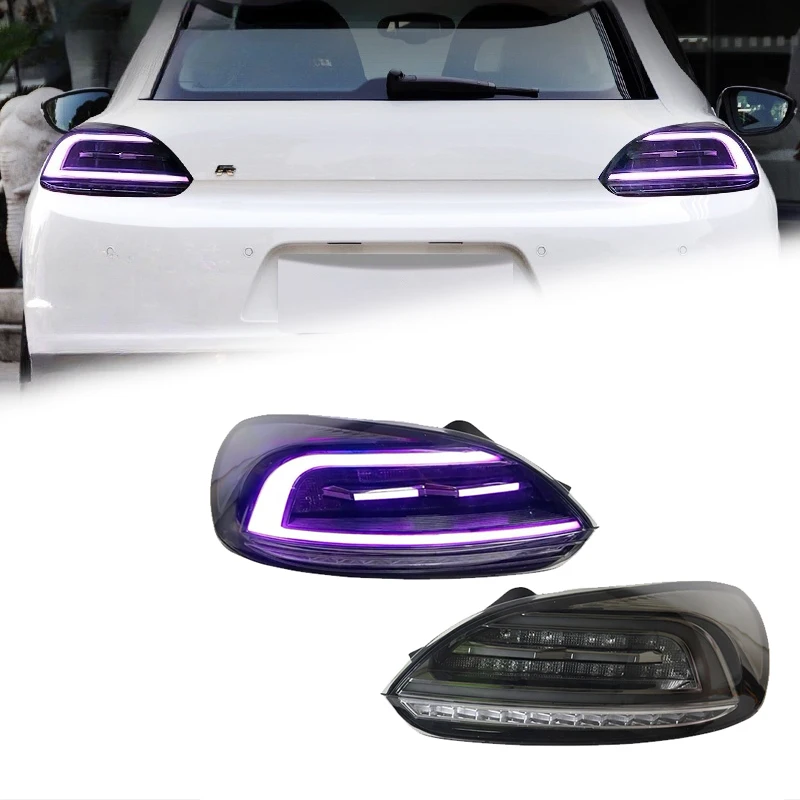 FT Car Lights for Scirocco RGB Taillights 2009-2014 Scirocco LED Tail Lamp Dynamic Turn Signal Light Car Taillights Assembly