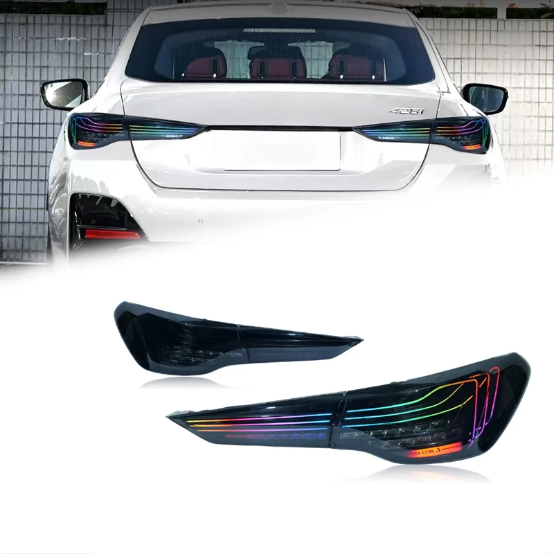 FT Car Lights for 4 Series M4 G22 RGB Taillights 2020-2024 LED Tail Lamp Dynamic Turn Signal Light Car Taillights Assembly