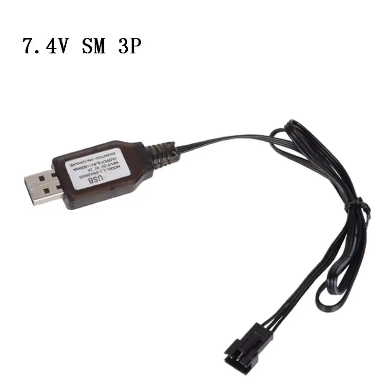 Replacement 6.4V 2P 7.4V 3P Charger Liions battery Plugs Compatible for Car Toy remote controls toy portable USB Charger