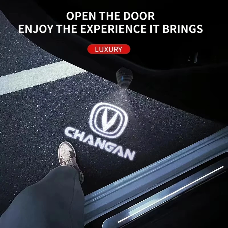 Universal Wireless Car Door LED Welcome Projector Lights For Changan CS75 PLUS CS55 PLUS EADO CS35 Alsvin UNI-T UNI-K UNI-V