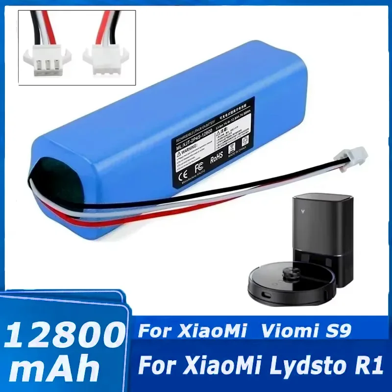Replacement For XiaoMi Lydsto R1 Roidmi Eve Plus Viomi S9 Robot Vacuum Cleaner Battery Pack Capacity 12800mAh Accessories Parts