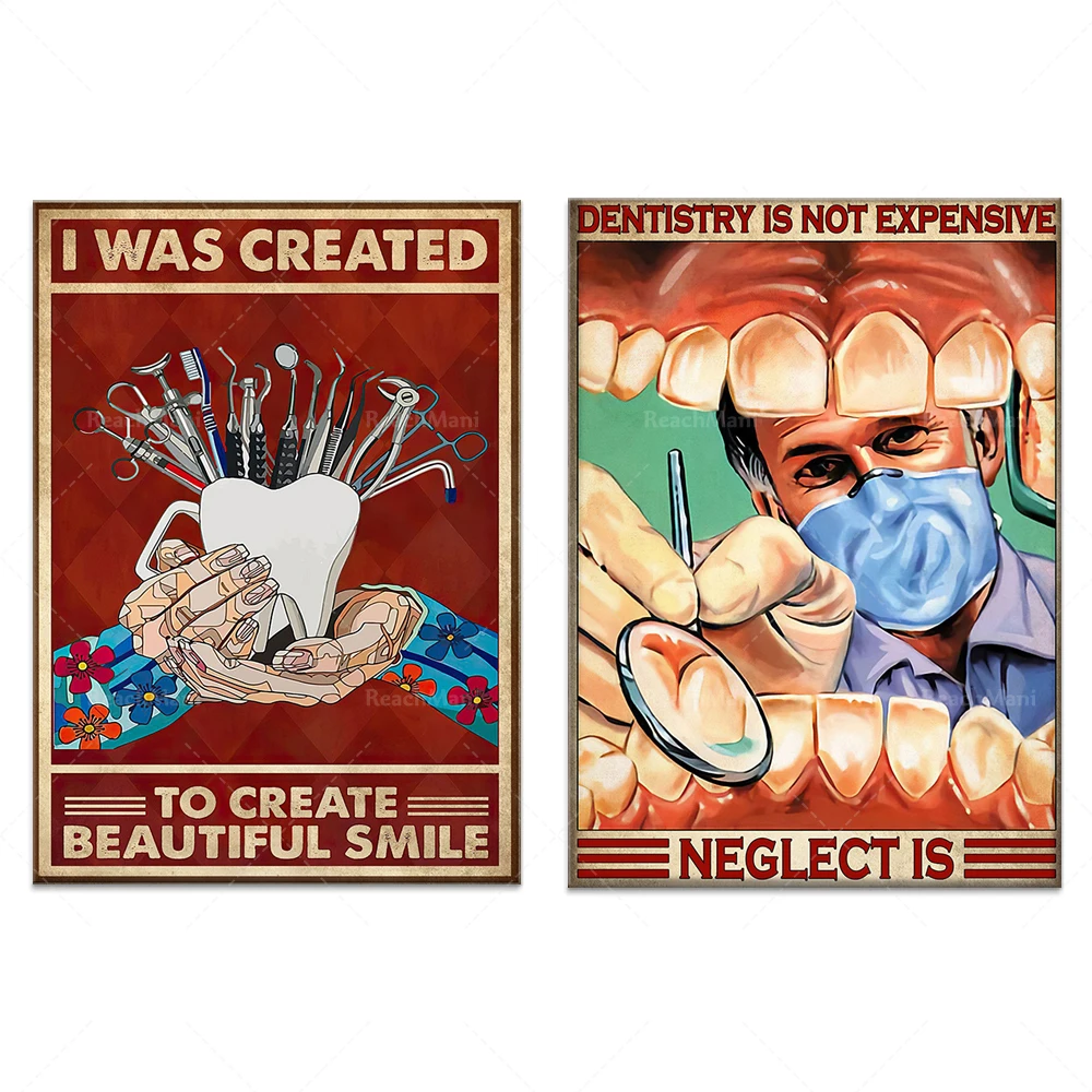 Dentist dentistry, dental tools I am to create beautiful smile posters home life decoration posters