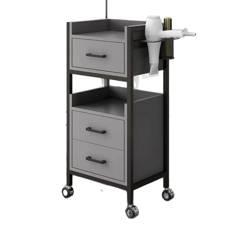 Installation-free barber shop tool cabinet, multi-functional rack for hair salon and beauty salon