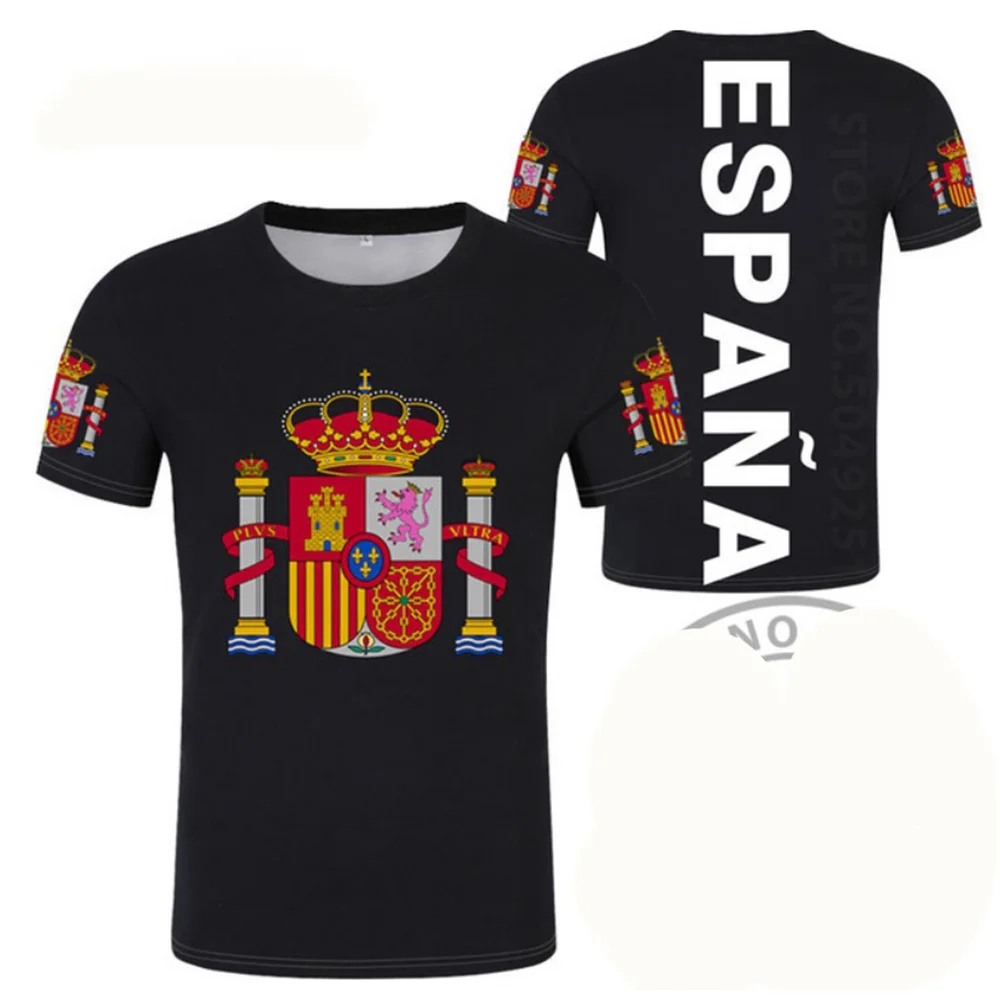 Spain Football Jersey 3D Proud of Spanish Emblem Graphic T Shirt for Men Clothing Espana Soccer Club T-shirt Man Gym Sports Tops