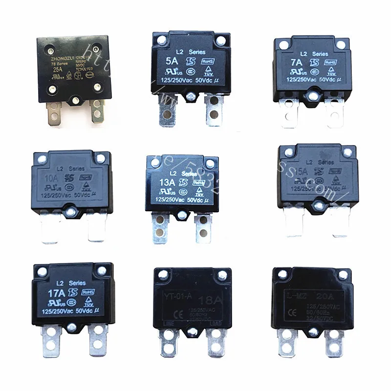 Children's Electric Vehicle Battery 7A 25A Automatic Reset Relay Fuse, Short Current Overload Protector Electric Car Accessories