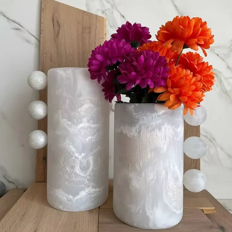 2026 Hot Selling Modern Resin Handicraft Eco-Friendly Waterproof Flower Pots Home Decoration Wedding Luxury Vases Artizon