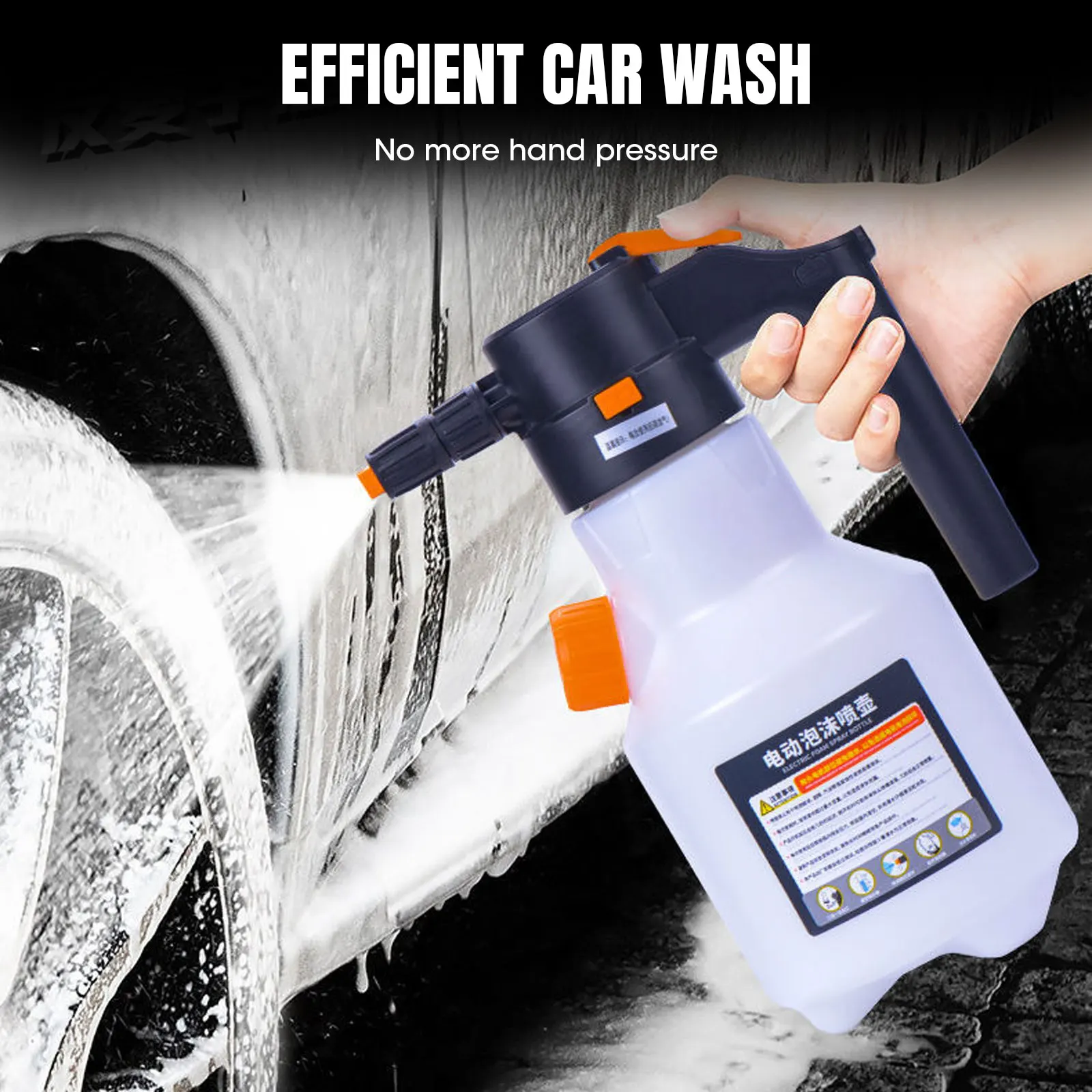 Electric Foam Sprayer Professional Handheld 2L Snow Foam Cannon Motorized Car Wash Sprayer For Car Wash Car Accessories
