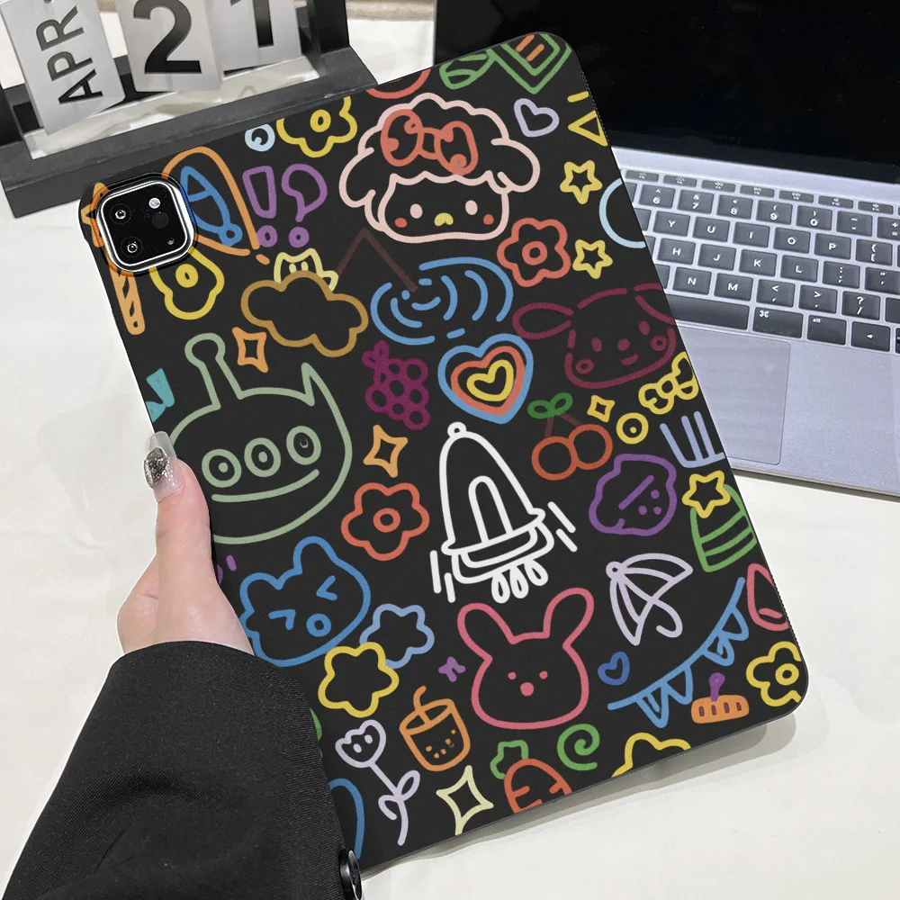 Graffiti Paint Matte Case For iPad A16 10th 11th Gen iPad Pro 11 2025 12.9 13 10.5 9.7 Air 13 11 2 9.7 inch Mini 4 2024 8.3 Capa