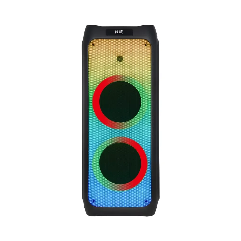 Dual 10inch NDR-1610 Karaoke Speaker With Wireless MIC For 5.0 RGB LED Lighting 40W Output Portable Design