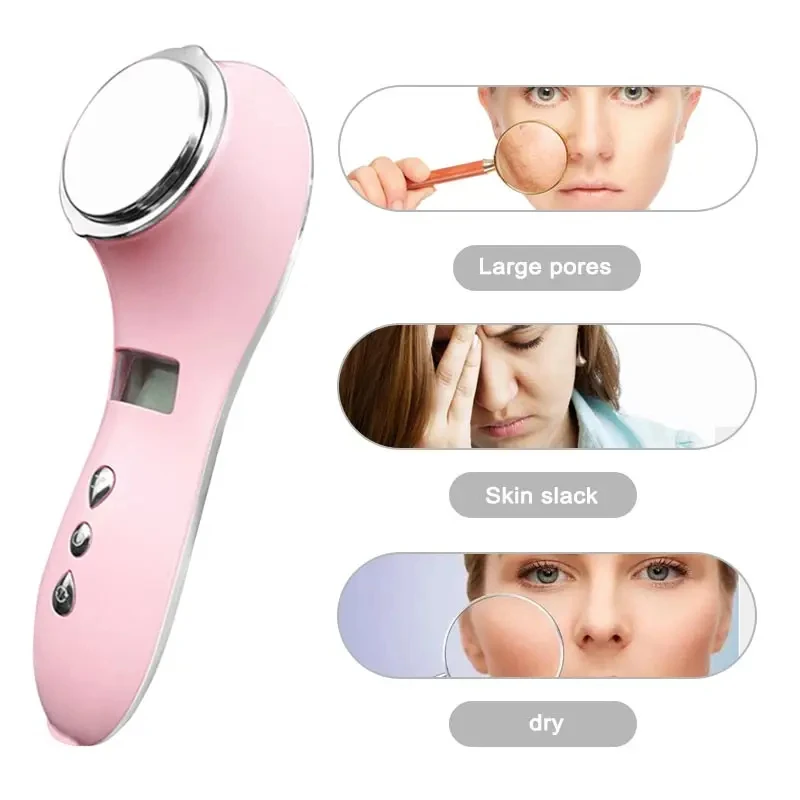 Hot Cold Facial Massager Ionic Skin Care Tool Face Deep Cleansing Serum Import Export Pore Tightening Skin Firming Beauty Device