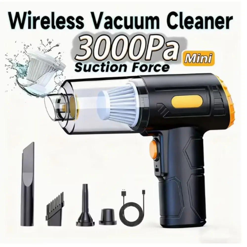 Powerful Suction Wireless Vacuum Cleaner Wet & Dry TYPE-C Fast Charge Mini Vacuum Cleaner Lightweight Durable Construction