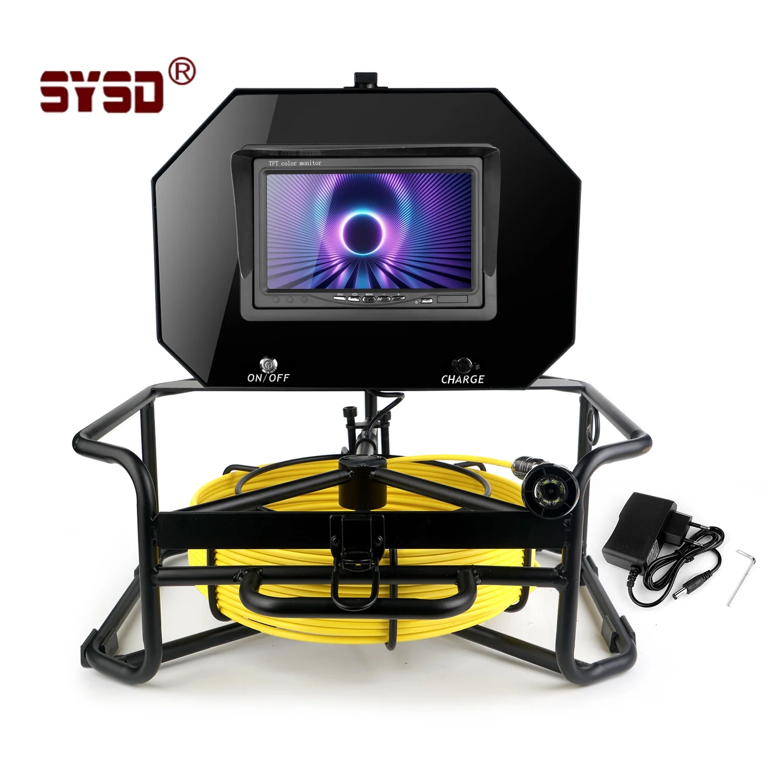 Portable 7-Inch High-Definition Analog CCTV Camera System On-Screen Display CMOS DVR For Sewer Building Pipeline Endoscopy