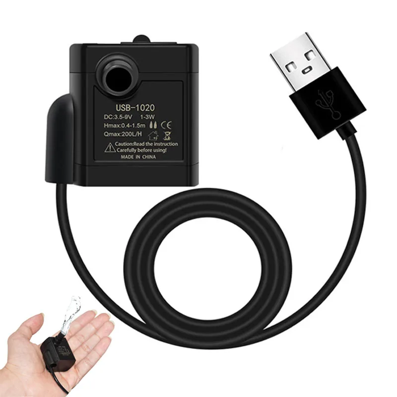 USB Water pumps mini DIY aquarium filter Low Noise Brushless Motor Pump aquarium accessories Submersible Water cycle for pet