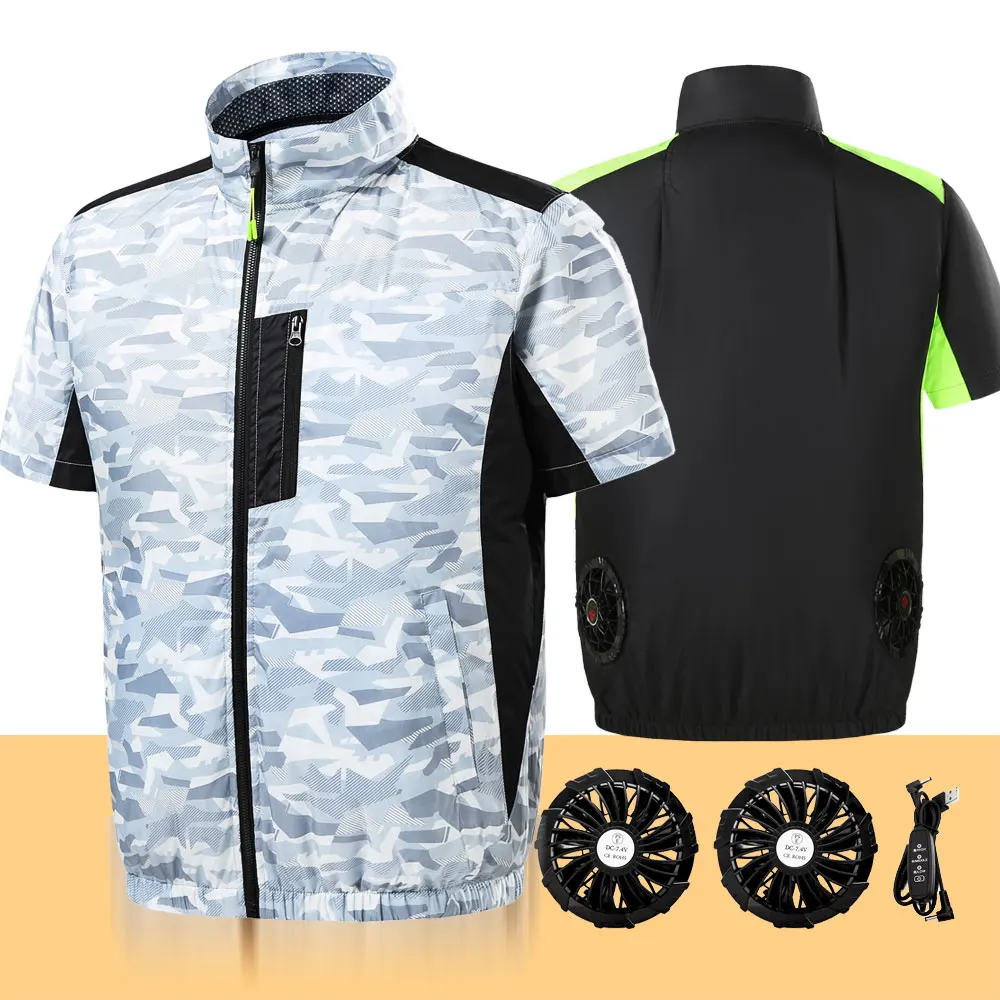 Men Cooling Vest Motorcycle Fan Vest Air Conditioning Clothes Usb Charging Fan Clothes Women Fan Jacket Body Cooling Clothes