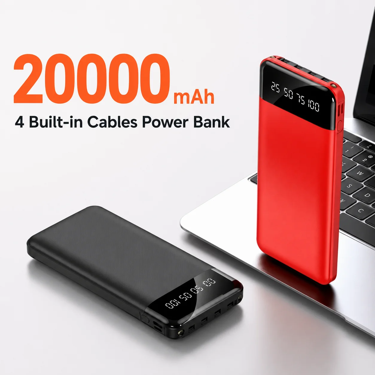 50000mAh Portable Power Bank USB Fast Charging External Battery Pack with Intelligent Digital Display for Heating Vest Jacket