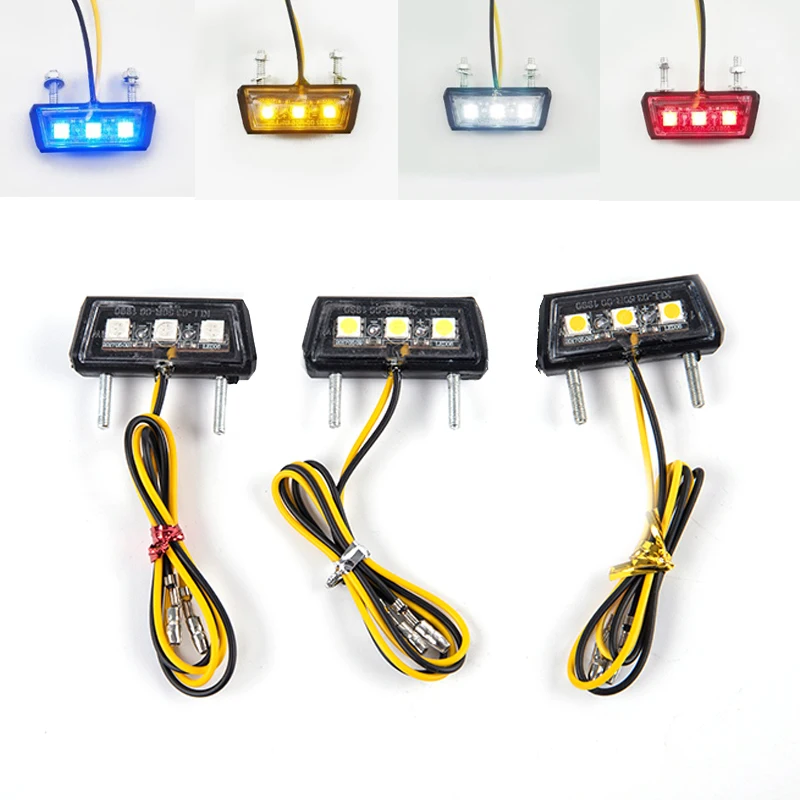 1* 12V Motorcycle License Plate LED Light Waterproof Motorcycle Accessroy Modified Universal Rear Tail Light License Plate Light