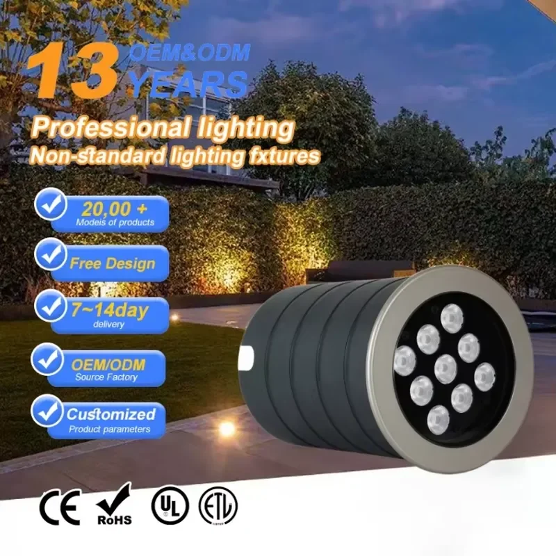 18W Cree LED Underground Light IP67 Waterproof 304 Stainless Steel Inground Step Light for Garden Project Lighting