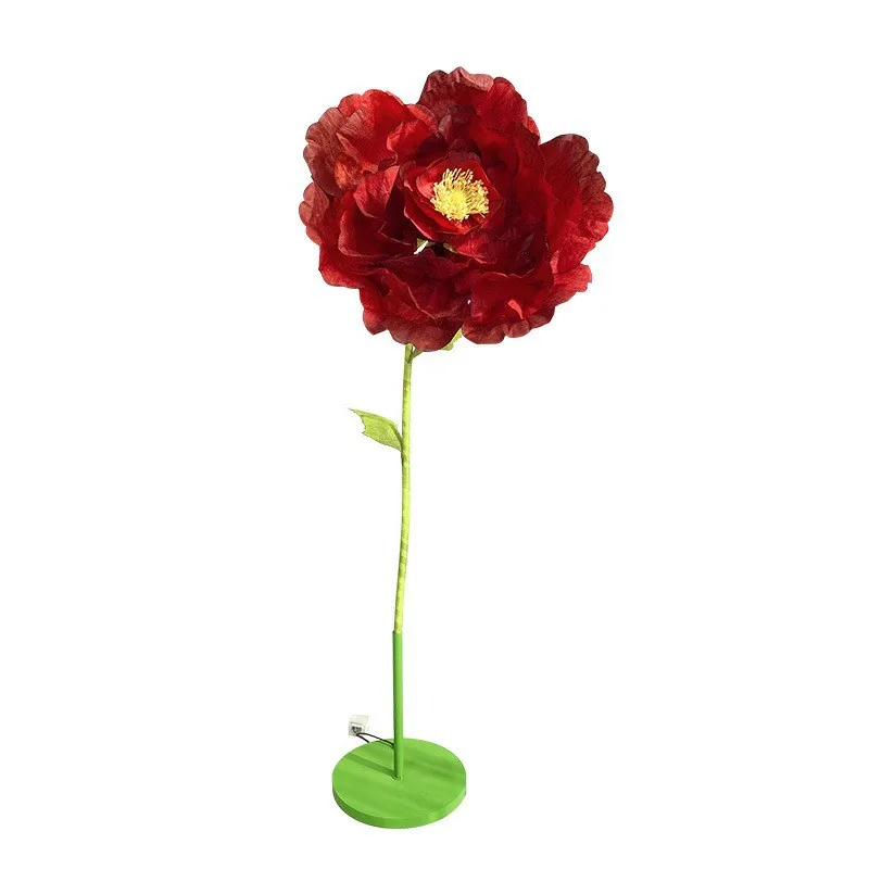 Large automatic opening and closing flower poppy, large simulated flower, oversized beautiful Chen decoration wedding