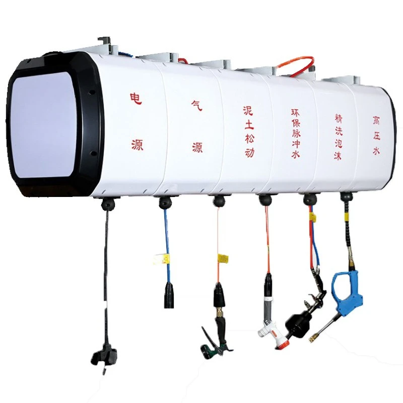 Automatic telescopic tube reel box, steam wash car beauty equipment free combination drum, water and gas electric winder shell