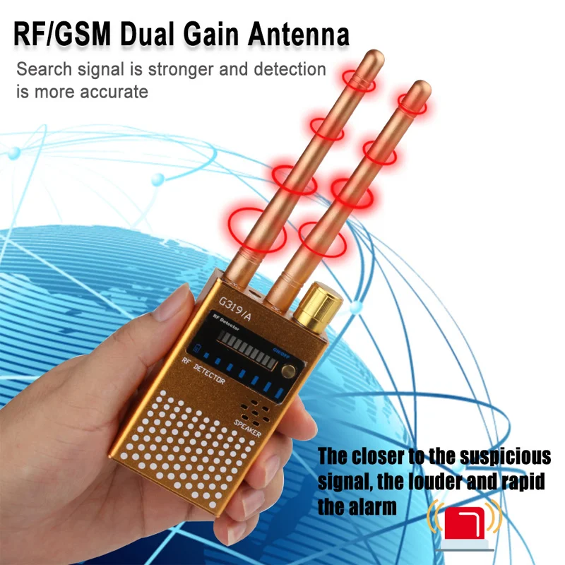 G319A Anti-sneak Signal Camera Monitoring Wireless GPS Detector Bug Devices High-sensitive Anti-surveillance Anti-peep Detector
