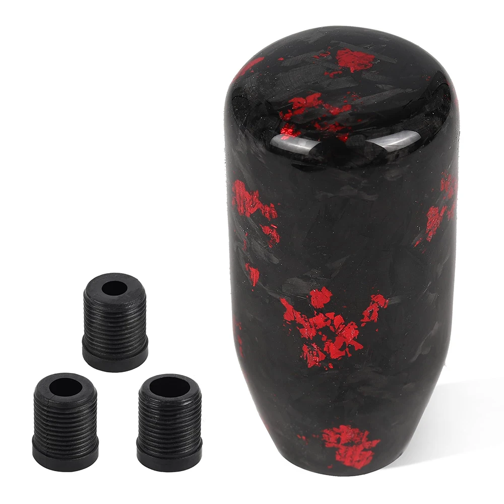 Forged Carbon Fiber Gear Shift Knob Universal Cylindrical Knob For Manual And Automatic Transmissions Car Shift Head Accessory
