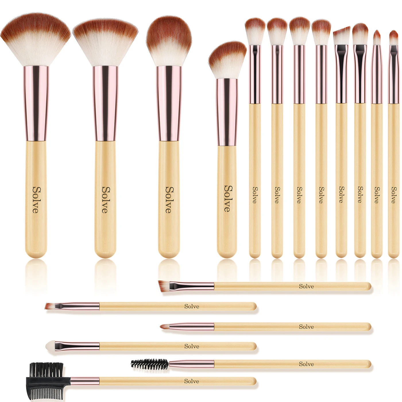 14-18Pcs Premium Synthetic Makeup Brushes Set Foundation Powder Concealer Eye Shadow Brushes for Beginners