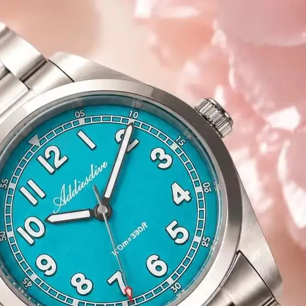 ADDIESDIVE Luxury Lady Quartz Watch Super 2035 100M Waterproof Bubble Mirror Glass Feminine Watches BGW9 Luminous Wristwatches