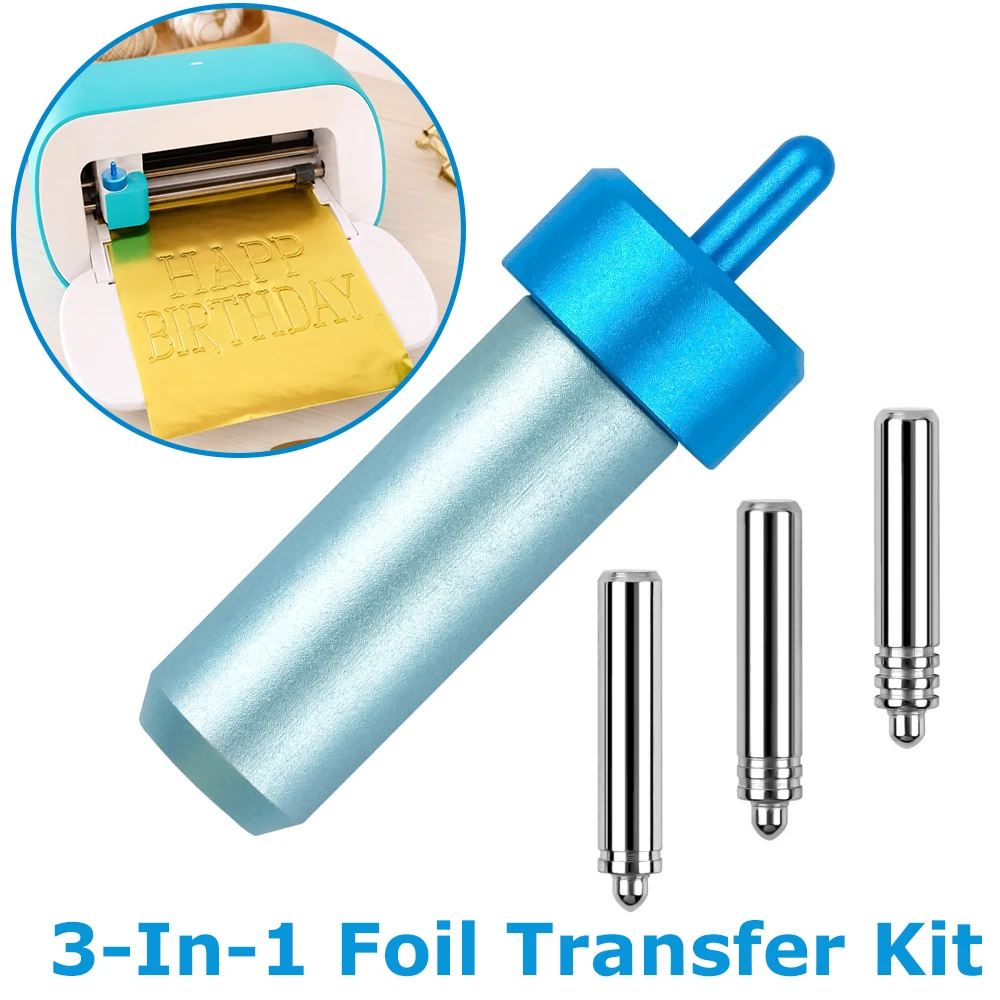 3 In 1 Foil Transfer Kit Fine Medium Bold Tips Housing Metallic Embossing Tool for Joy/joy2/joy Xtra Machines Diy Card Gift Tag