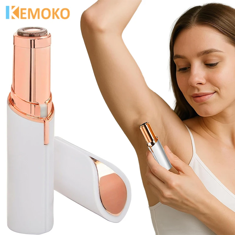 Electric Facial Hair Removal Epilator Eyebrow Lipstick Shape Painless Facial Sensitive Areas Bikini Depilator Shaver Trimmer