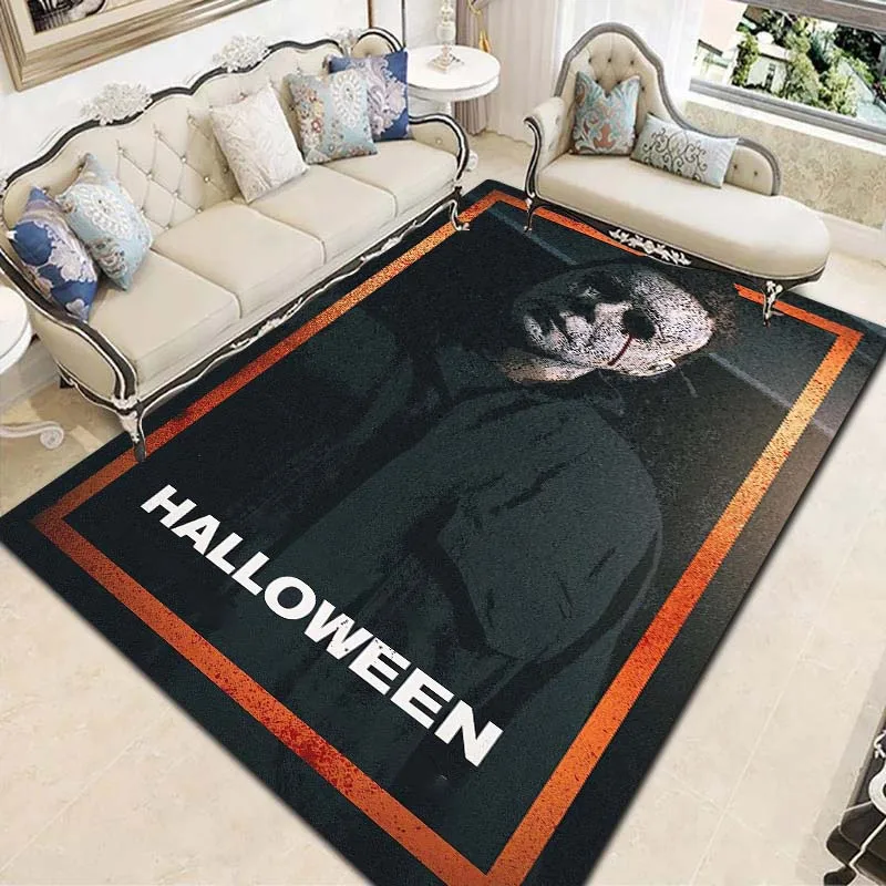 Halloween M-Michael Myers Horror Movie Print Flannel Blanket Cozy Warm Throw Sofa Bedroom Present Indoor Home Party Decor