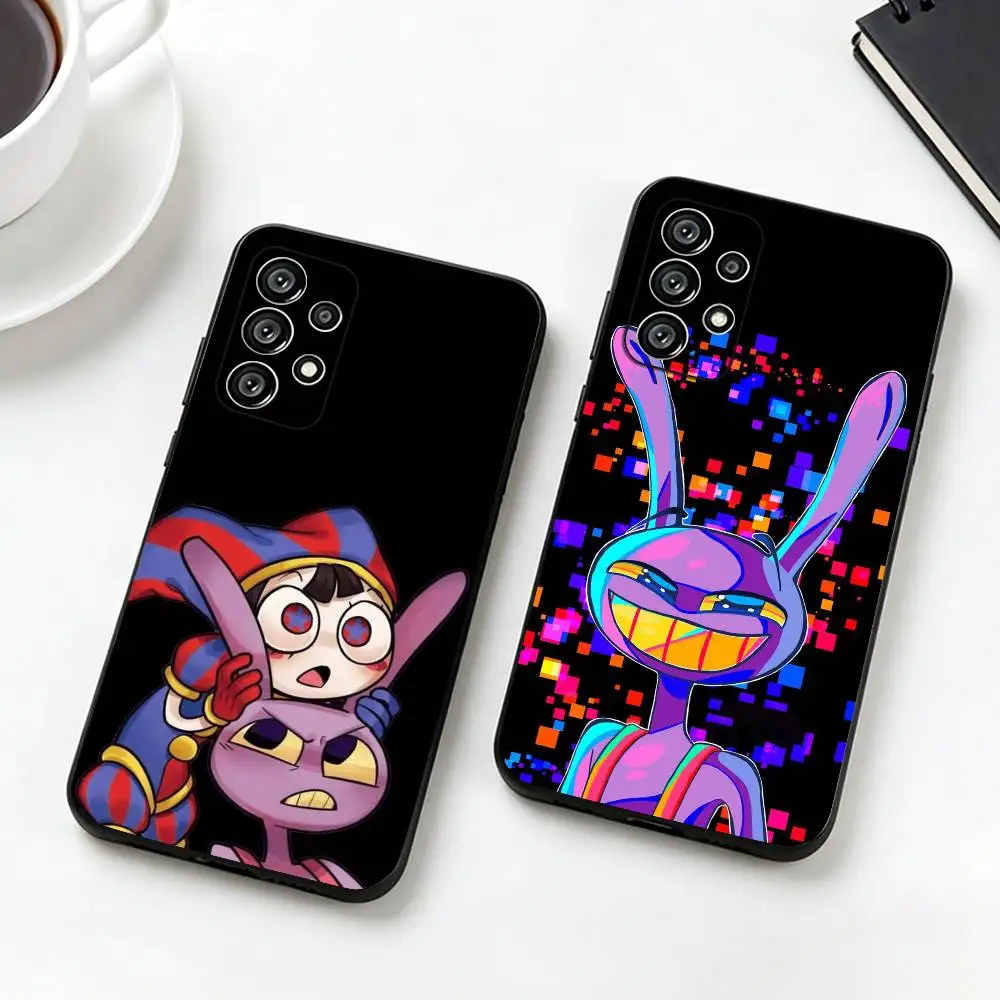 Jax-Amazing D-Digital Circus Phone Case Black Silicone Soft For Samsung S25,S24,S21,S22,S23,S30,Ultra,S20,Plus,Fe,Lite
