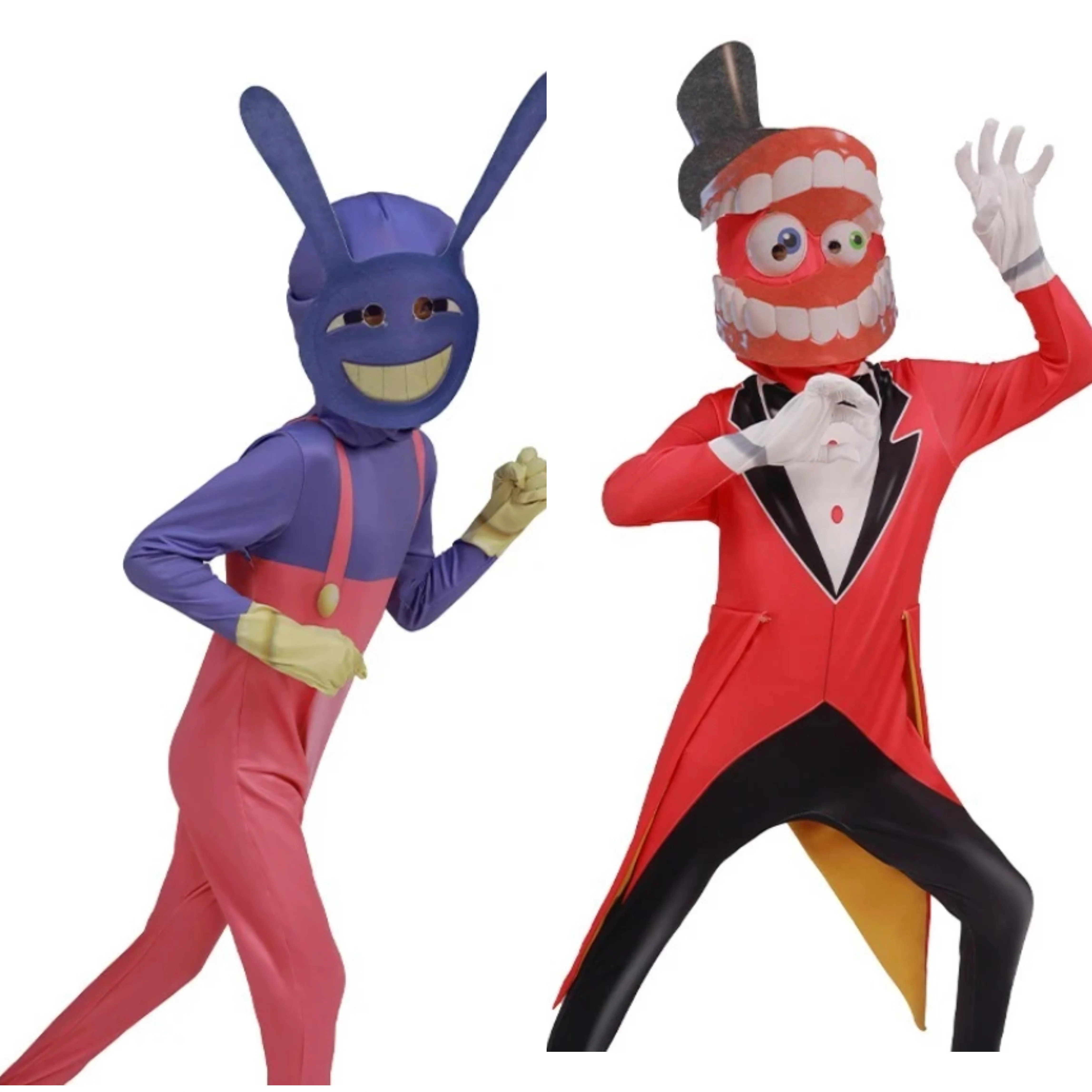 The Amazing Digital Circus Cosplay Costume Jax Caine Doll Jumpsuit Suit Halloween Party Comic Con Costumes Family Matching Set