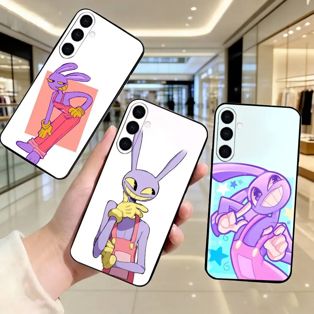 Digital C-Circus Web Series Cartoon Jax Phone Case For Samsung Galaxy A73,A72,A71,A70,A53,A52,A51,Soft Silicone Black Cover