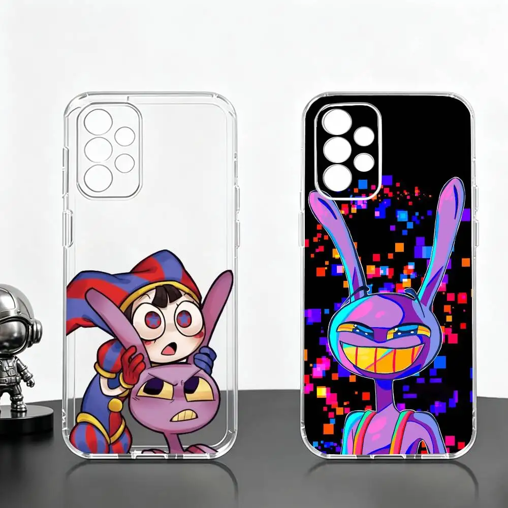 Jax-Amazing D-Digital Circus Phone Case For Samsung S25,S24,S21,S22,S23,S30,Ultra,S20,Plus,Fe Transparent Cover