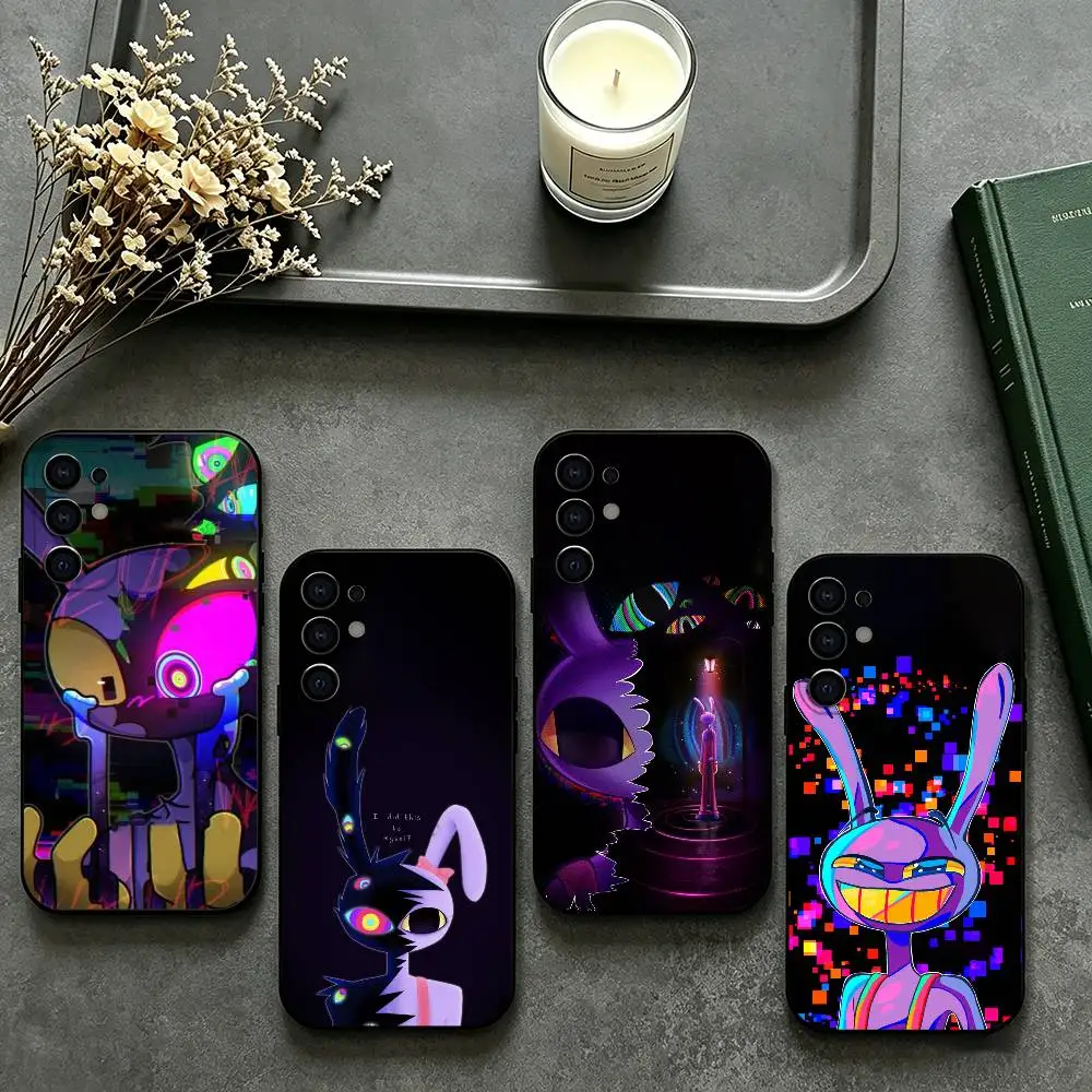 Amazings Digital C-Circus Jax phone Case For Samsung S26,25,24,21,22,23,30,20,Ultra,Plus,Fe,Lite Black Soft Cover