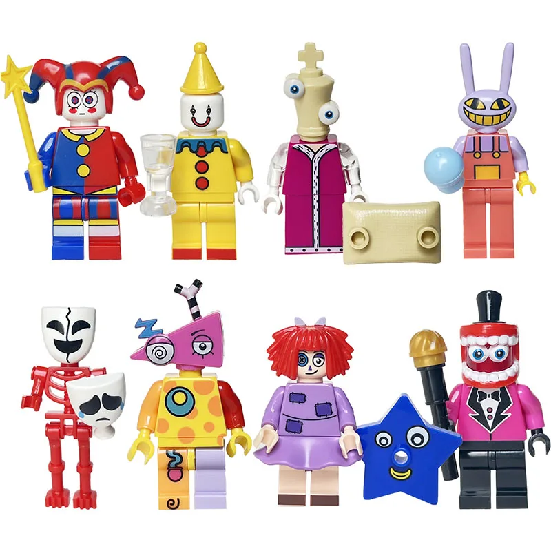Hot Toys Digital Circus Assembly Building Blocks Mini figures Collectible Model Toys Desktop Ornaments Children's Holiday Gifts