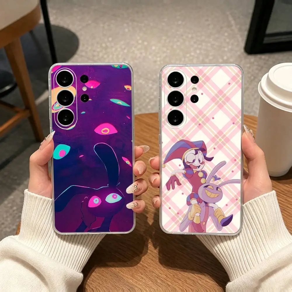 Digital C-Circus Web Series Jax Phone Case Transparent Silicone Soft For Samsung S25,S24,S21,S22,S23,S30,Ultra,S20,Plus,Fe