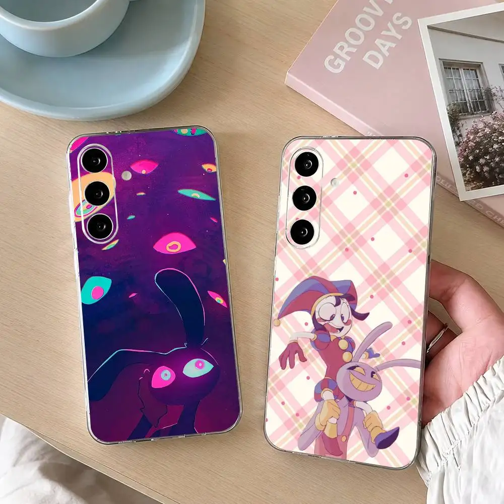 Digital C-Circus Web Series Jax Phone Case Transparent Silicone Soft For SamsungA10,12,20,21S,30,31,40,50,51,52,70,71