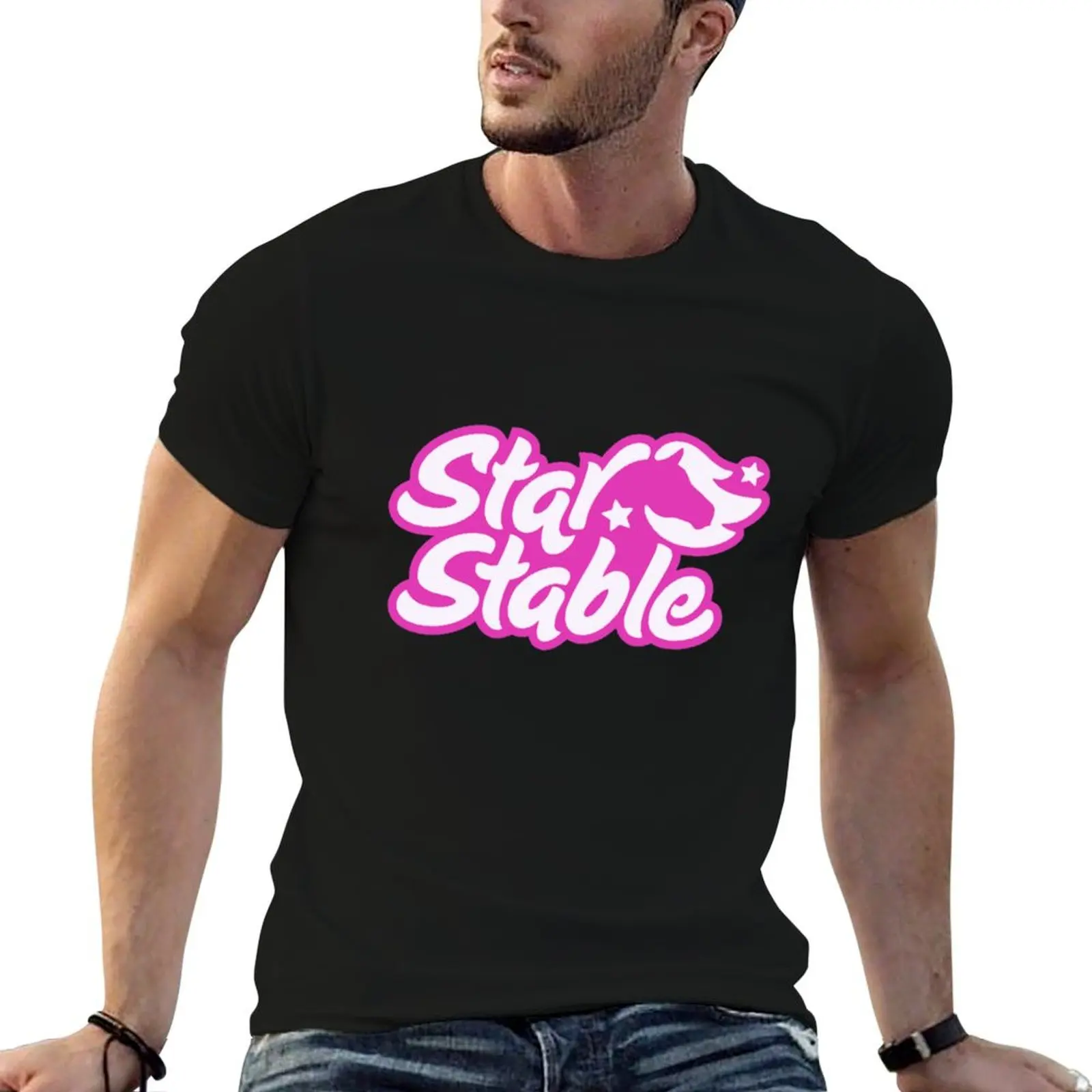 Gaming Merch Cute Horse T-Shirt Soft Cotton Print T-Shirt